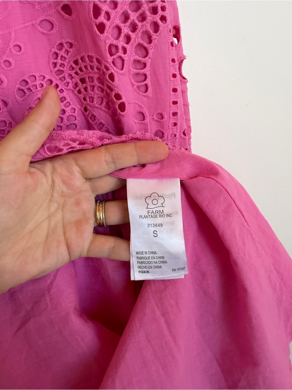 FARM Rio Pink Richilieur Midi Dress Size Small - Picture 8 of 14